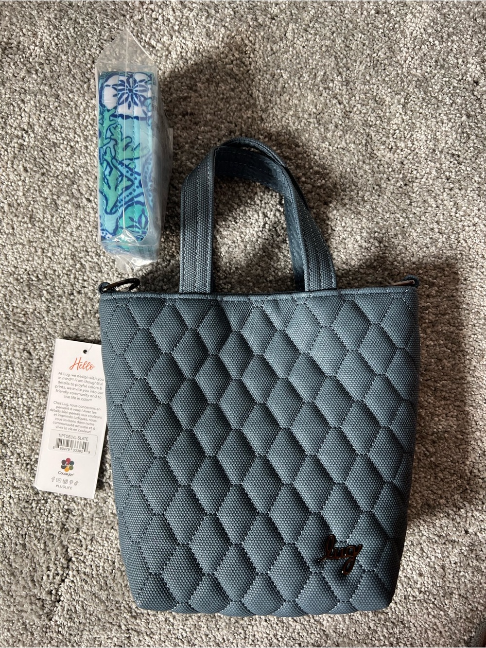 Lug tip toe vl slate blue NWT includes sea life blue strap
